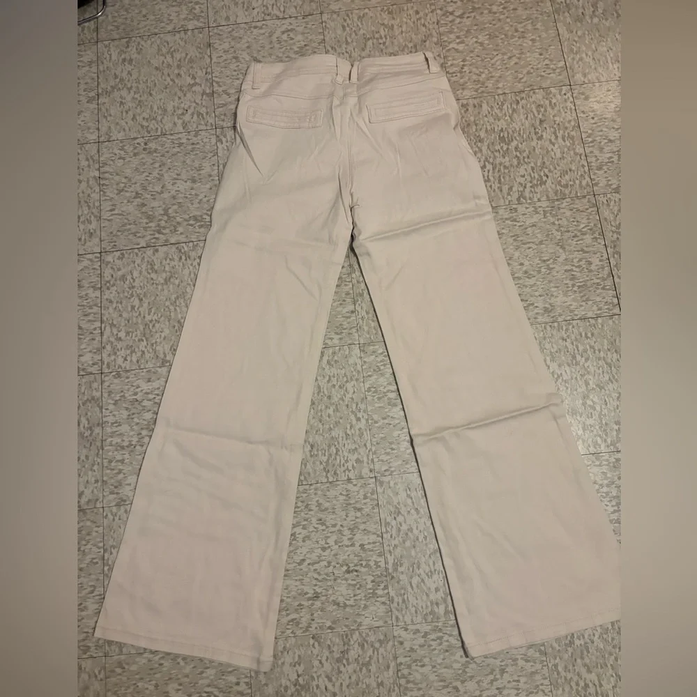 Elegant Beige Wide Leg Women's Pants - Picture 8 of 9